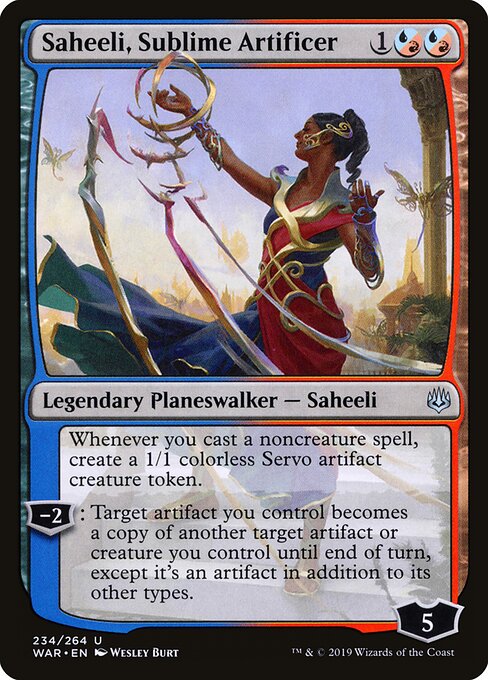 MTG Saheeli, Sublime Artificer WAR 234 Standard Foil front
