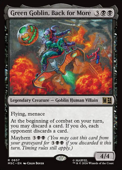 MTG Green Goblin, Back for More MSC 657 Regular Foil