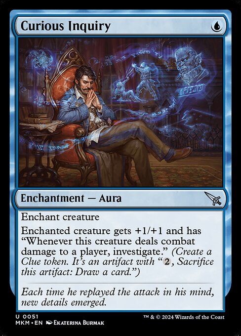 MTG Curious Inquiry MKM 051 Regular Nonfoil