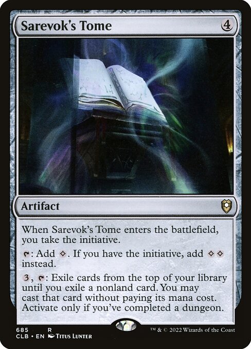 MTG Sarevok's Tome CLB 685 Commander Deck Nonfoil