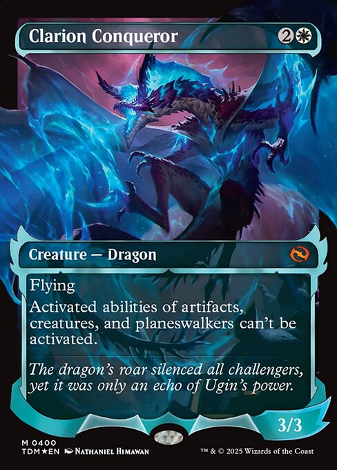 MTG Clarion Conqueror TDM 400 Showcase Ghostfire Foil