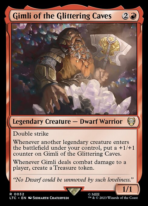 MTG Gimli of the Glittering Caves LTC 032 Regular Nonfoil