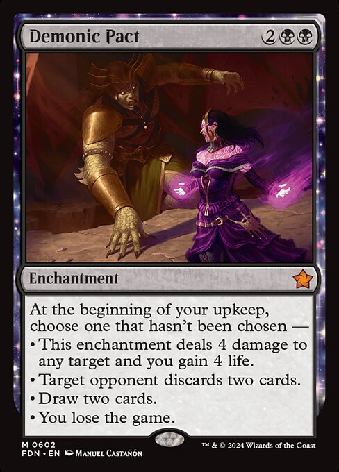 MTG Demonic Pact FDN 602 Starter Collection Nonfoil