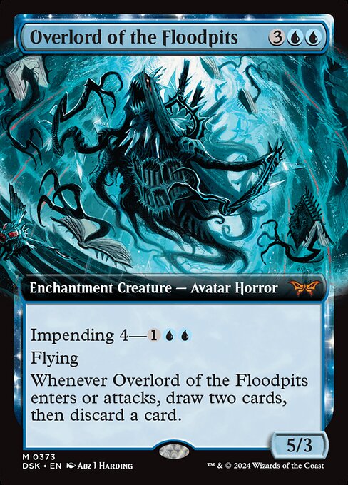 MTG Overlord of the Floodpits DSK 373 Extended Art Foil