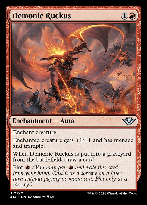 MTG Demonic Ruckus OTJ 120 Regular Foil