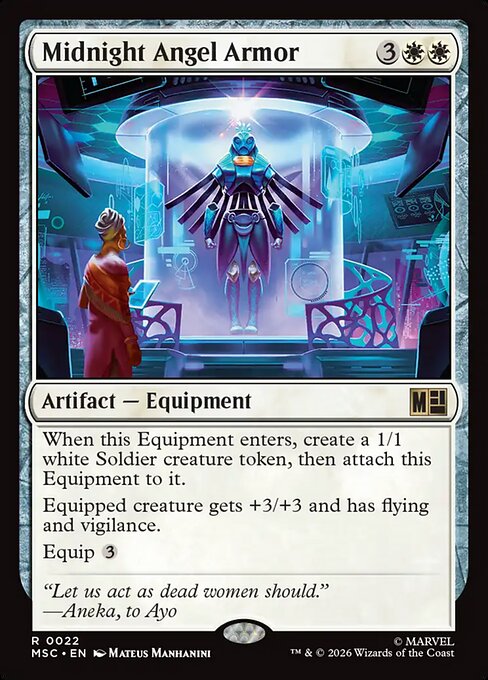 MTG Midnight Angel Armor MSC 022 Regular Nonfoil
