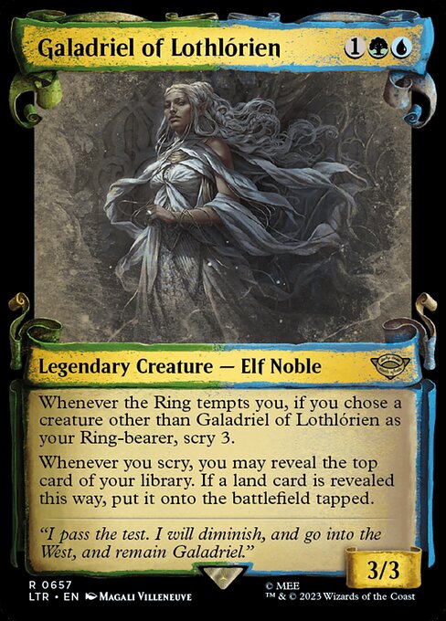 MTG Galadriel of Lothlórien LTR 657 Showcase Scrolls of Middle-earth Silver Foil