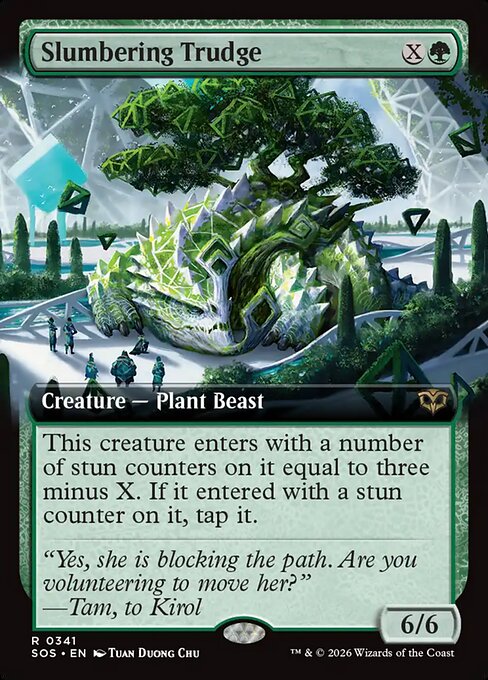 MTG Slumbering Trudge SOS 341 Extended Art Nonfoil