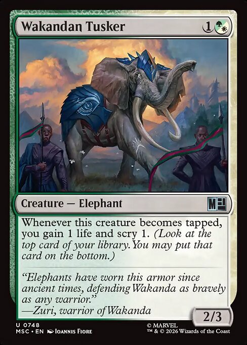 MTG Wakandan Tusker MSC 748 Regular Nonfoil