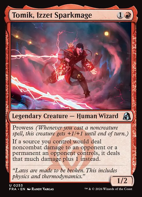 MTG Tomik, Izzet Sparkmage FRA 253 Standard Foil front