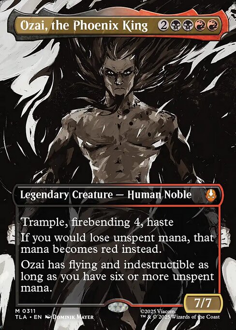 MTG Ozai, the Phoenix King TLA 311 Borderless Scene Nonfoil