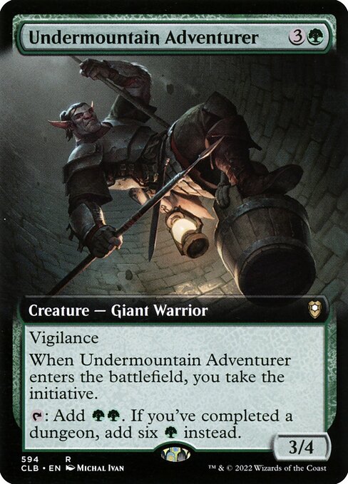 MTG Undermountain Adventurer CLB 594 Extended Art Nonfoil