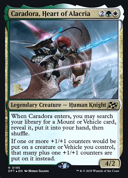 MTG Caradora, Heart of Alacria PDFT 195s Prerelease Foil