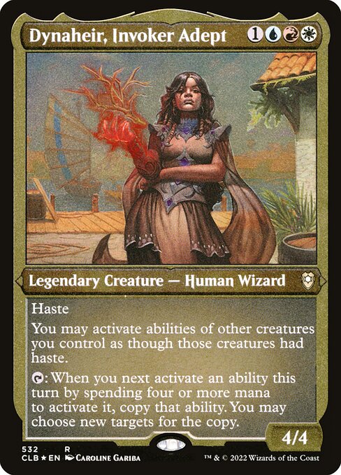 MTG Dynaheir, Invoker Adept CLB 532 Foil Etched Frame Etched