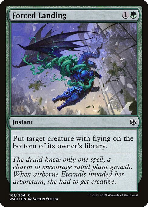 MTG Forced Landing WAR 161 Standard Foil front