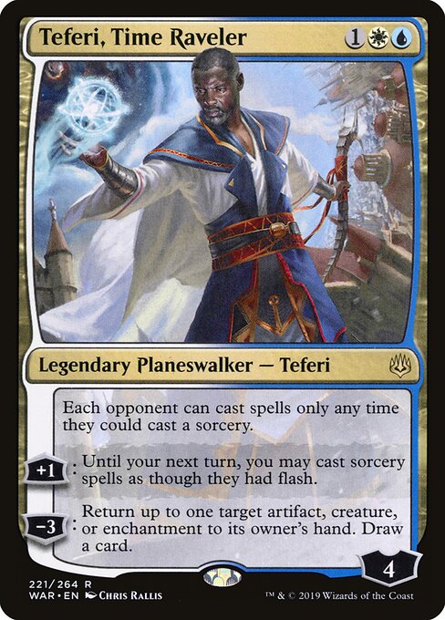 MTG Teferi, Time Raveler WAR 221 Standard Foil front