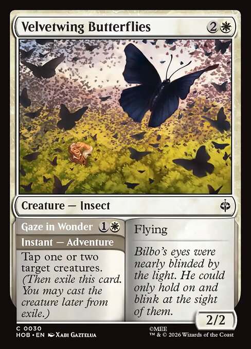 MTG Velvetwing Butterflies // Gaze in Wonder HOB 030 Regular Nonfoil