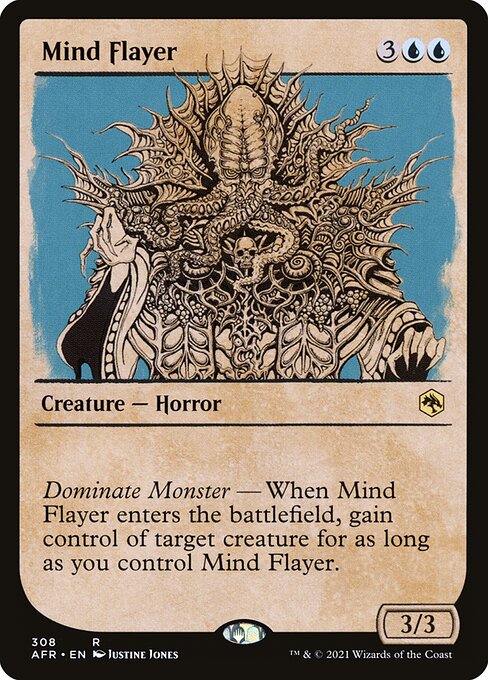 MTG Mind Flayer AFR 308 Rulebook Showcase Nonfoil