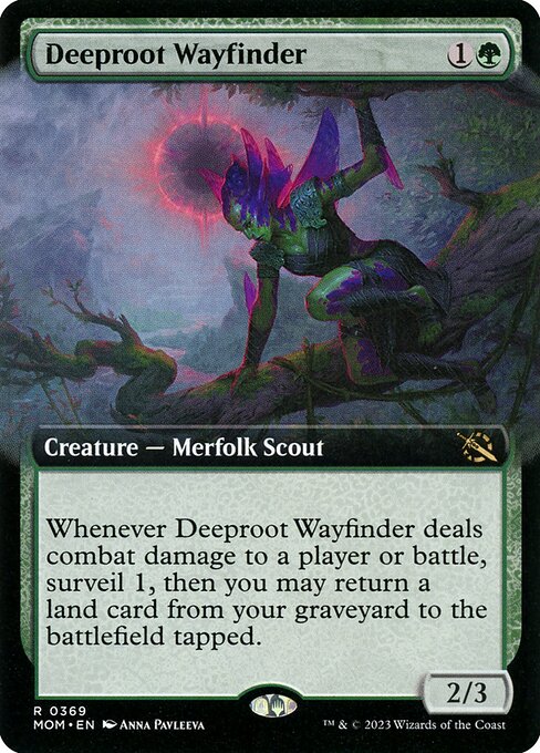 MTG Deeproot Wayfinder MOM 369 Extended Art Nonfoil