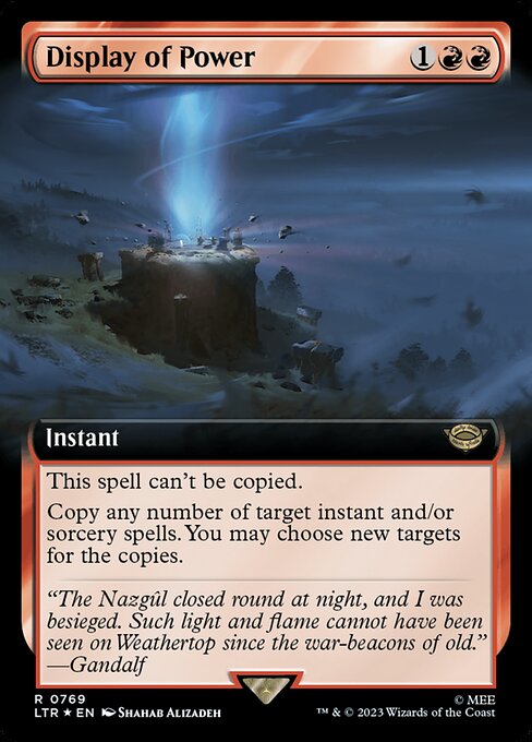 MTG Display of Power LTR 769 Extended Art Surge Foil