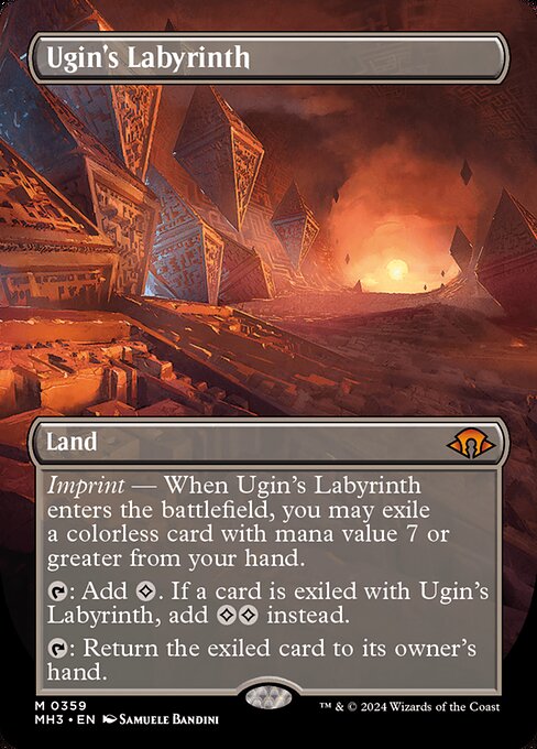 MTG Ugin's Labyrinth MH3 359 Borderless Land Nonfoil