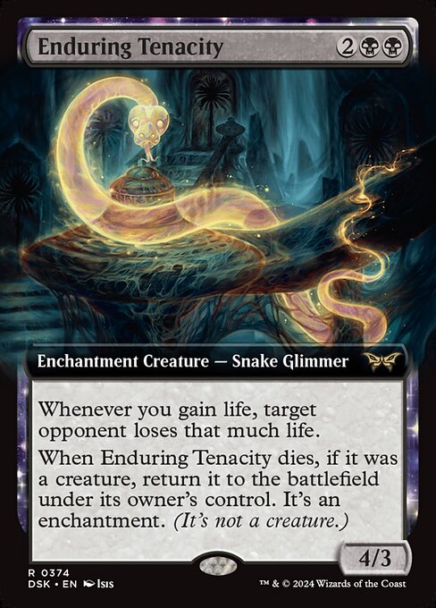 MTG Enduring Tenacity DSK 374 Extended Art Foil