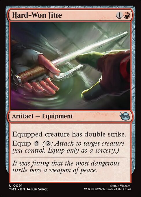 MTG Hard-Won Jitte TMT 091 Regular Foil