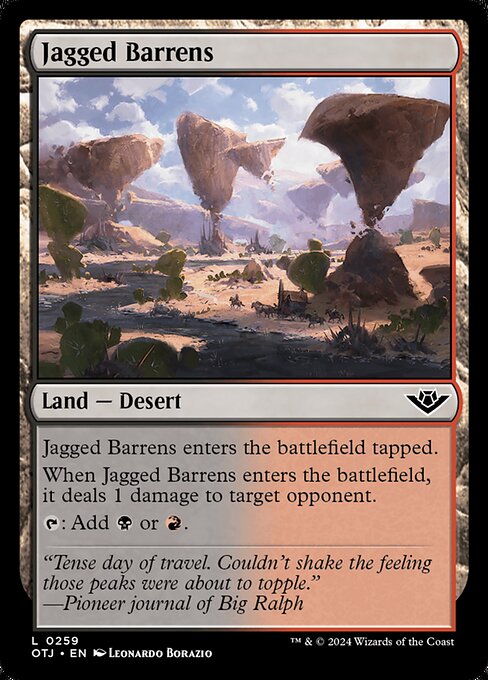 MTG Jagged Barrens OTJ 259 Regular Foil