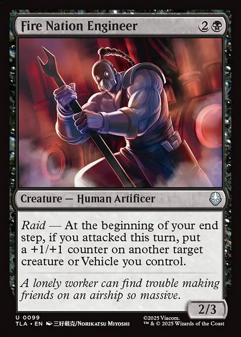MTG Fire Nation Engineer TLA 099 Regular Foil