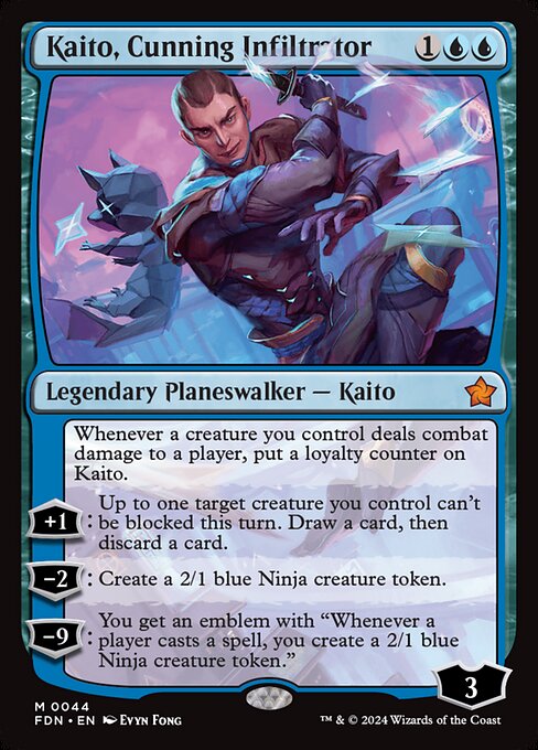 MTG Kaito, Cunning Infiltrator FDN 044 Regular Foil