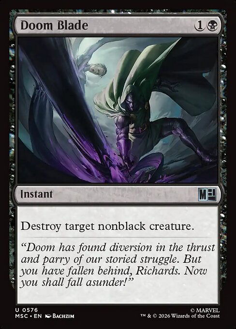 MTG Doom Blade MSC 576 Regular Nonfoil
