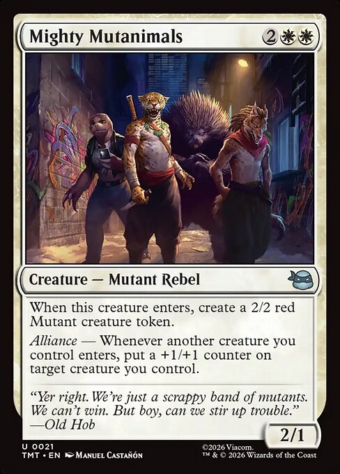 MTG Mighty Mutanimals TMT 021 Regular Nonfoil
