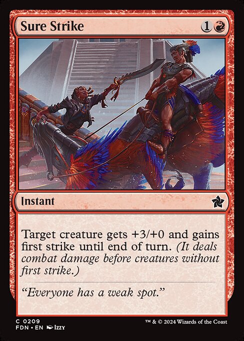 MTG Sure Strike FDN 209 Regular Foil