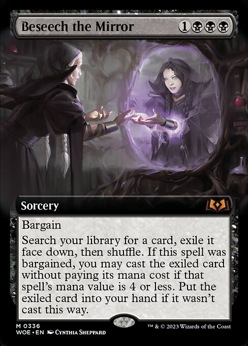 MTG Beseech the Mirror WOE 336 Extended Art Foil