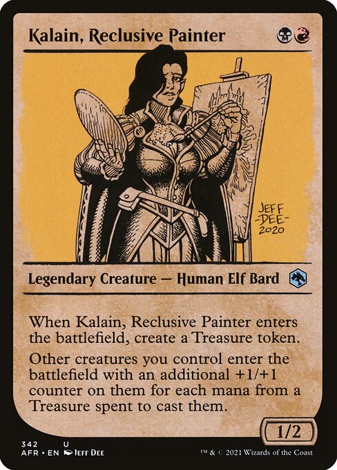 MTG Kalain, Reclusive Painter AFR 342 Rulebook Showcase Foil