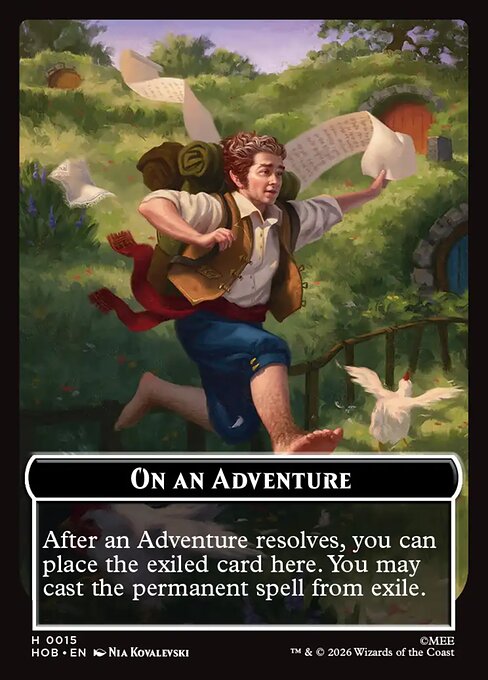 MTG On an Adventure Token HOB 015 Token Foil