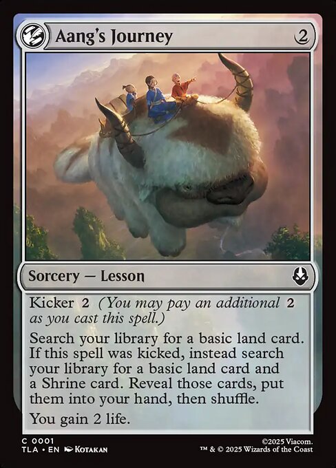 MTG Aang's Journey TLA 001 Regular Foil