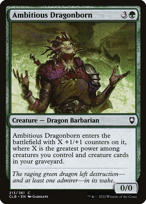 MTG Ambitious Dragonborn CLB 213 Regular Nonfoil