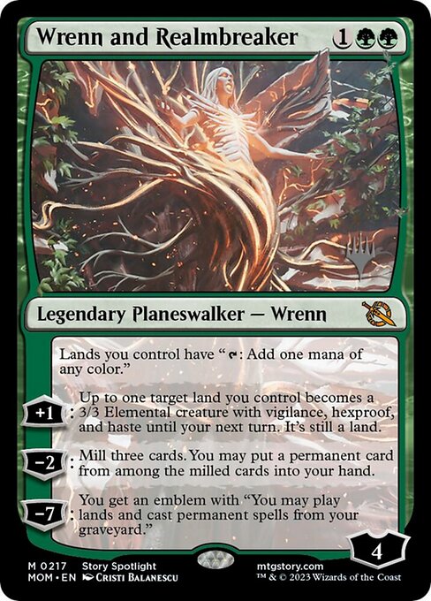 MTG Wrenn and Realmbreaker PMOM 217p Promo Pack Foil