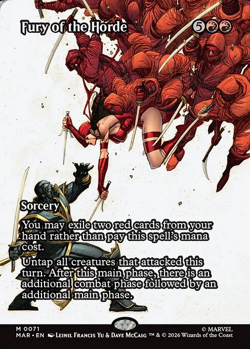 MTG Fury of the Horde MAR 071 Borderless Source Material Nonfoil