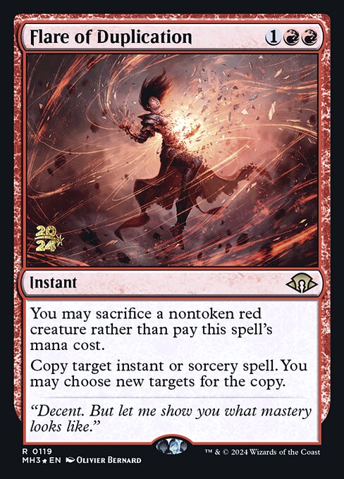 MTG Flare of Duplication PMH3 119s Prerelease Foil