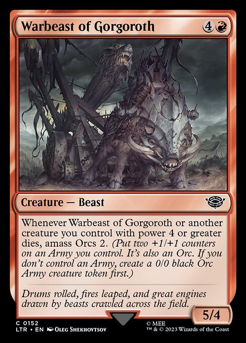 MTG Warbeast of Gorgoroth LTR 152 Regular Foil