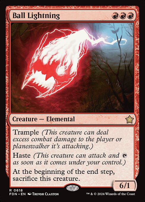 MTG Ball Lightning FDN 618 Starter Collection Nonfoil