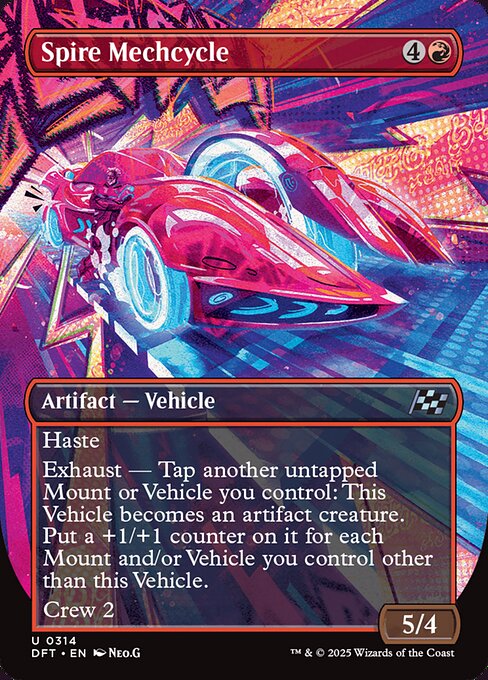 MTG Spire Mechcycle DFT 314 Borderless Revved Up Nonfoil