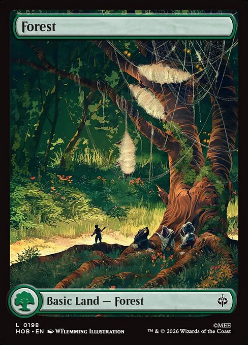 MTG Forest HOB 198 Full Art Land Nonfoil