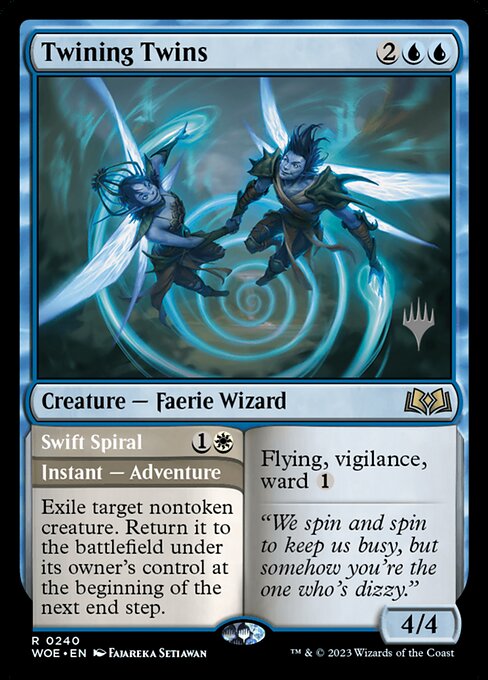 MTG Twining Twins // Swift Spiral PWOE 240p Promo Pack Foil
