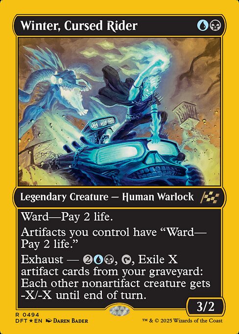 MTG Winter, Cursed Rider DFT 494 Regular First-Place Foil