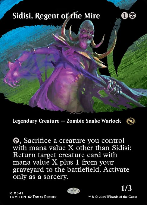 MTG Sidisi, Regent of the Mire TDM 341 Borderless Clan Nonfoil