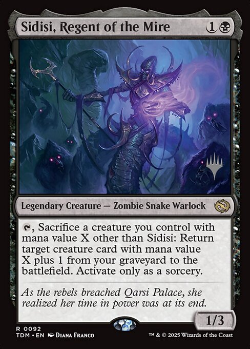 MTG Sidisi, Regent of the Mire PTDM 092p Promo Pack Foil
