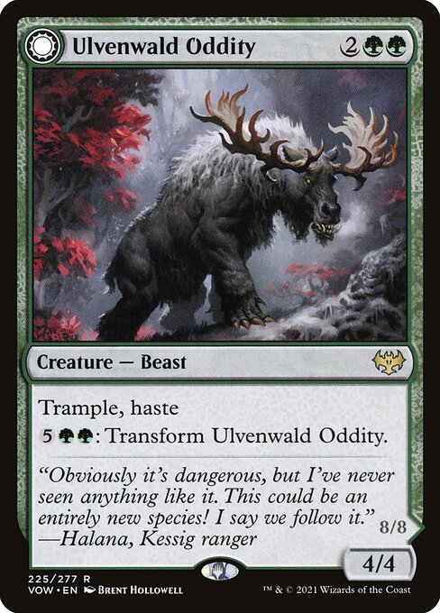 MTG Ulvenwald Oddity // Ulvenwald Behemoth VOW 225 Standard Nonfoil front